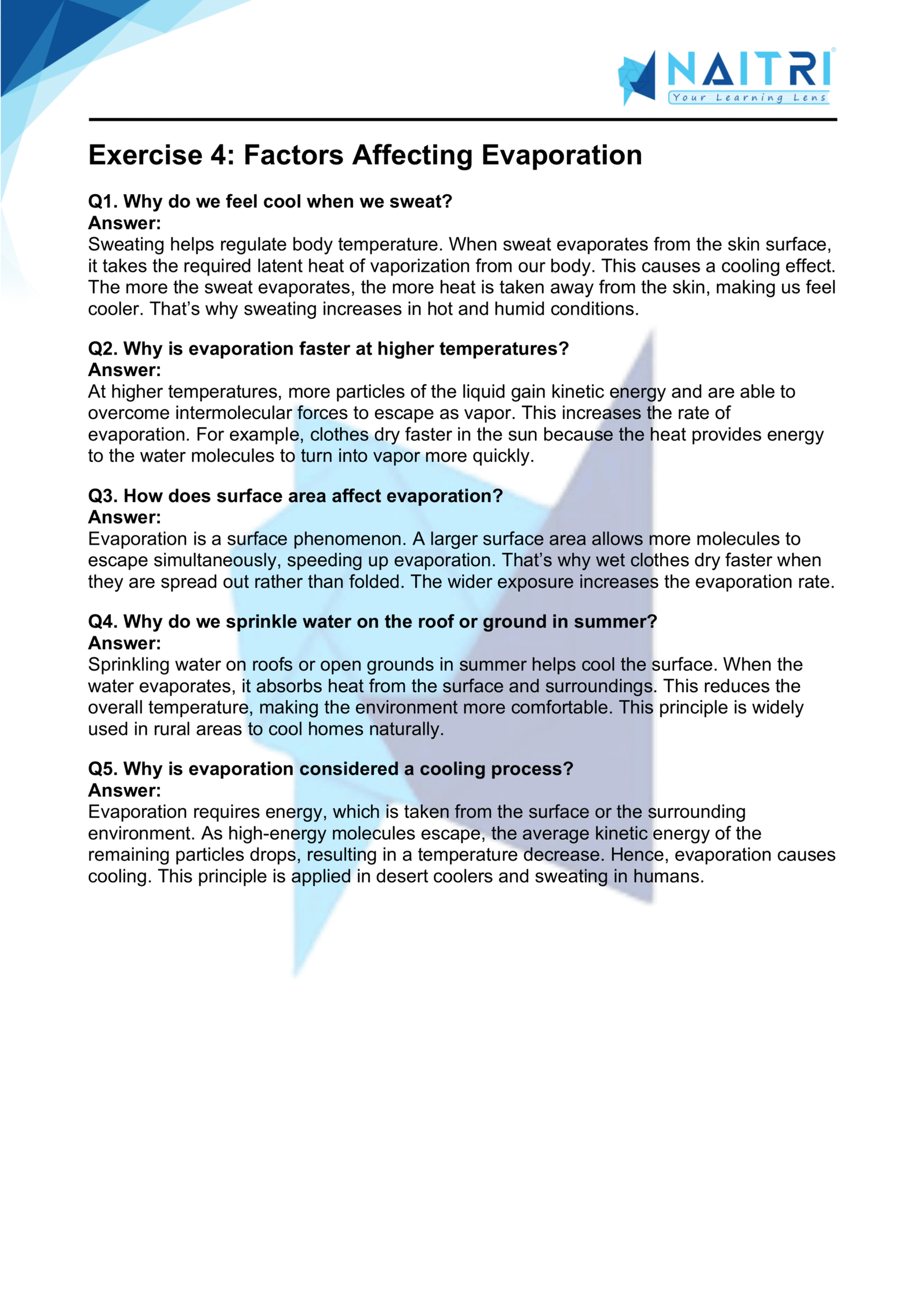 Mp Board solutions for class 9 science chapter 1 - matter in our surroundings part 4