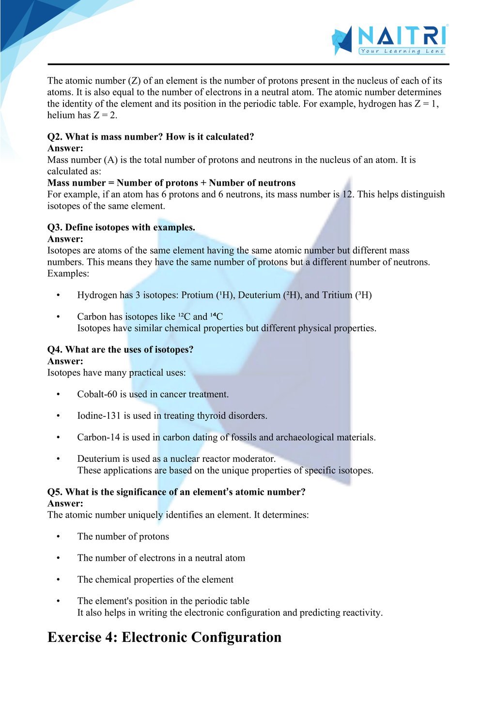 Mp Board solutions for class 9 science chapter 4 - Structure of the Atom part 3
