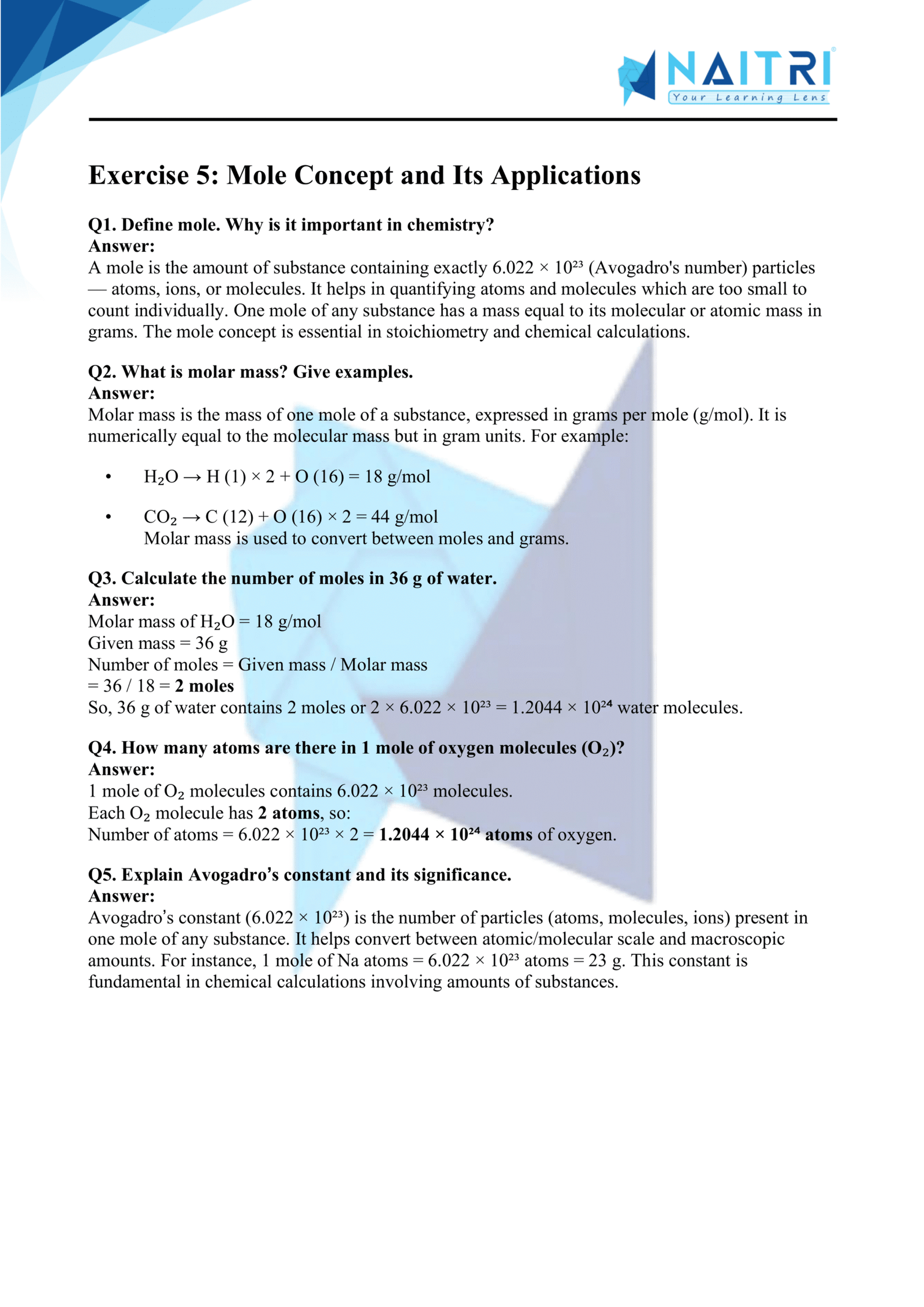 ncert solutions for class 9 science chapter 3 - Atoms and molecules part 5
