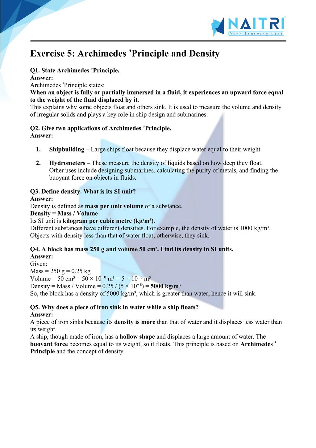 ncert solutions for class 9 science chapter 9 - Gravitation part 5
