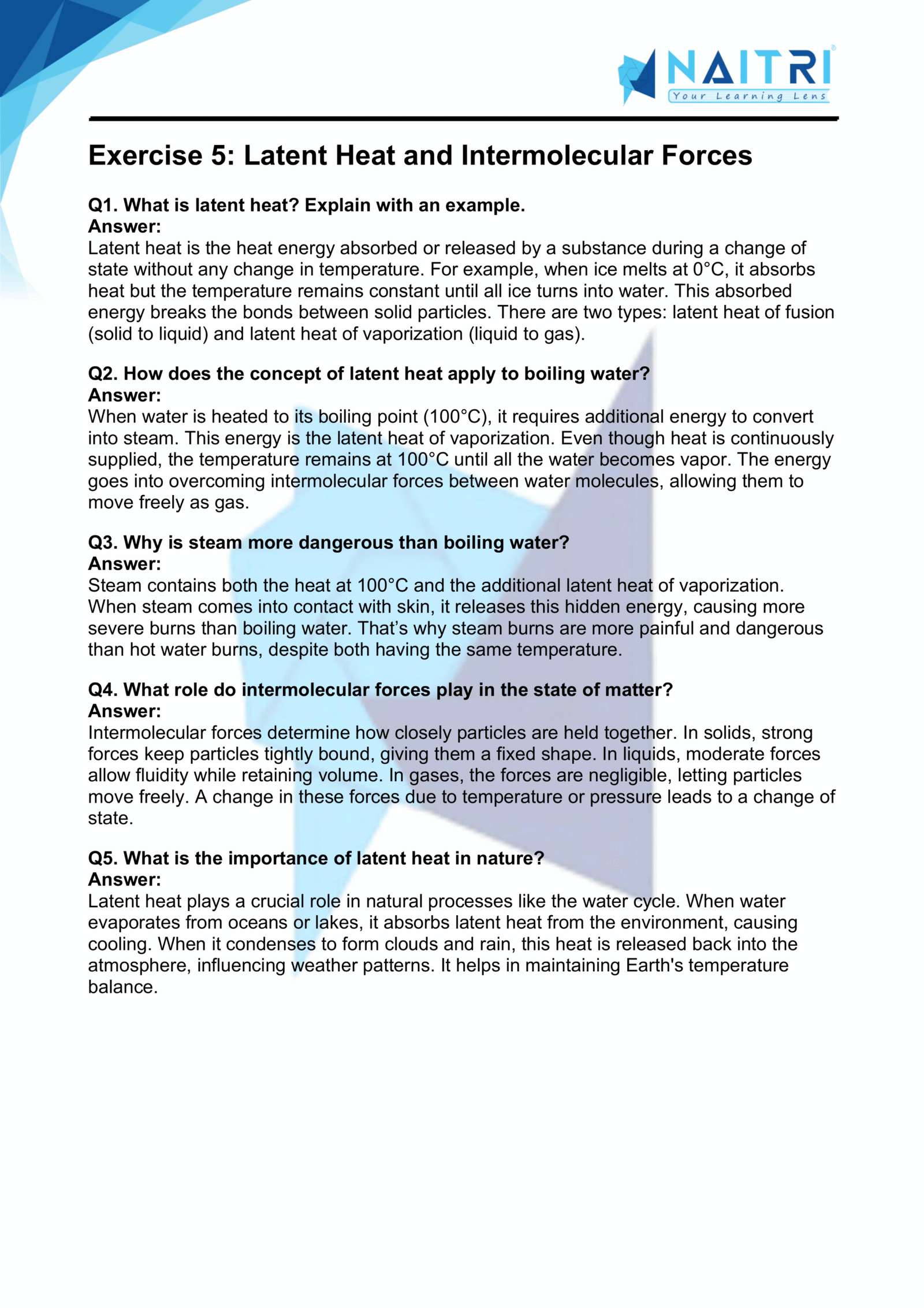 ncert solutions for class 9 science chapter 1 - matter in our surroundings part 5