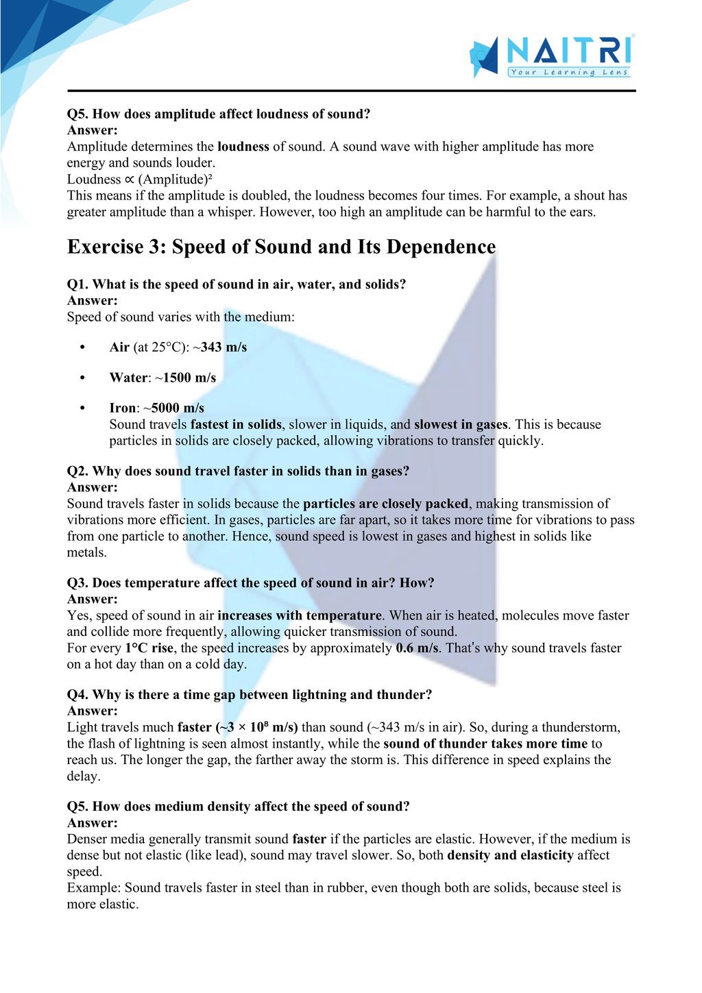 ncert solutions for class 9 science chapter 11 - Sound part 3