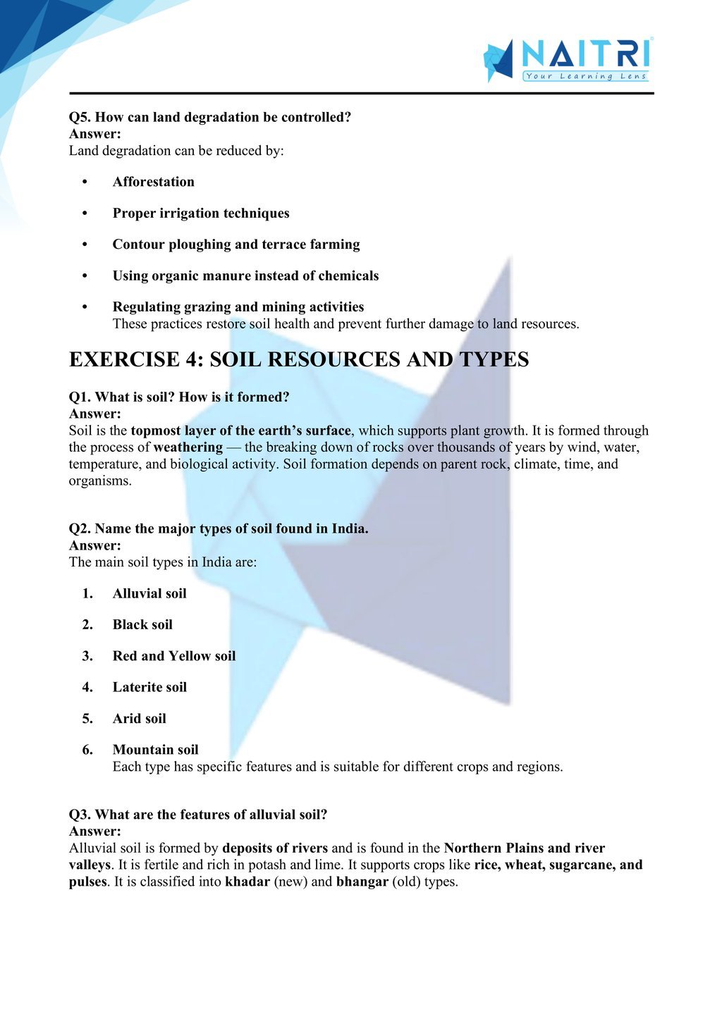 Mp Board solutions for class 10 geography chapter 1 - resources and development part 4