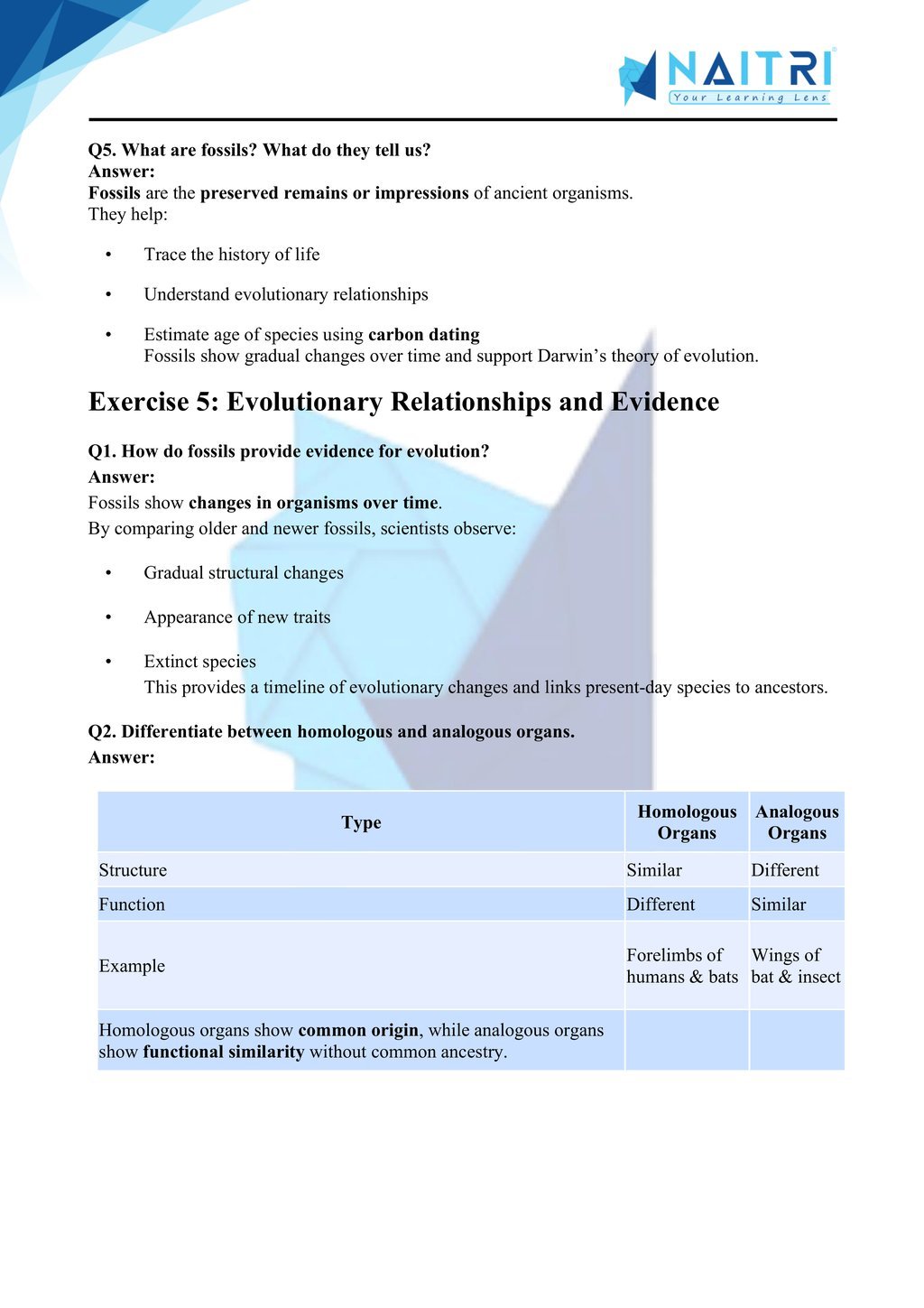 Mp Board solutions for class 10 science chapter 8 - heredity part 5