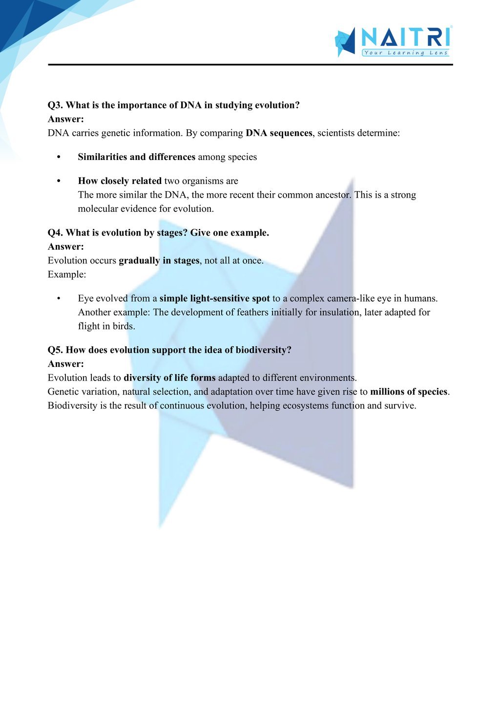 Mp Board solutions for class 10 science chapter 8 - heredity part 6