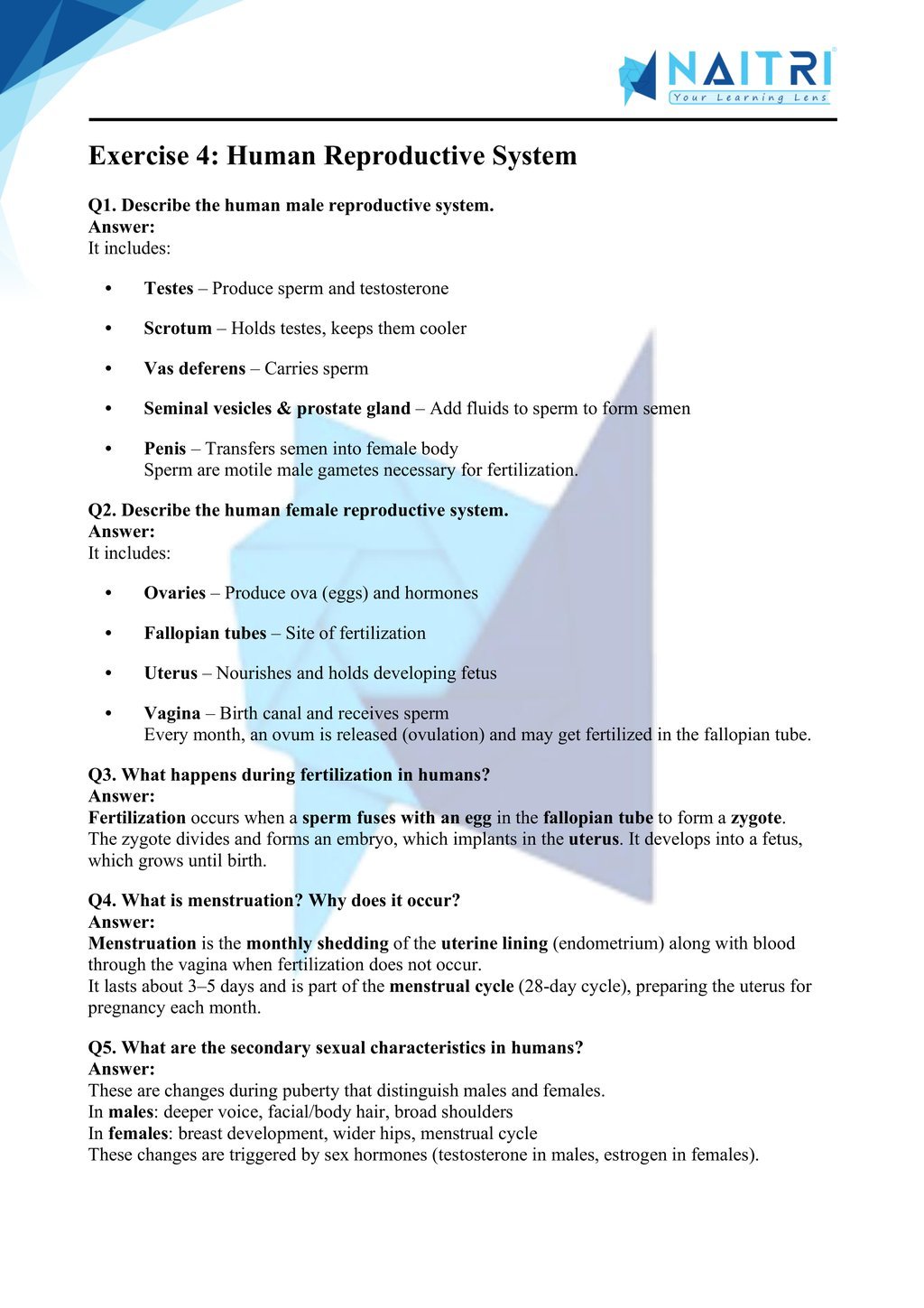 Mp Board solutions for class 10 science chapter 7 - how do organisms reproduce part 4