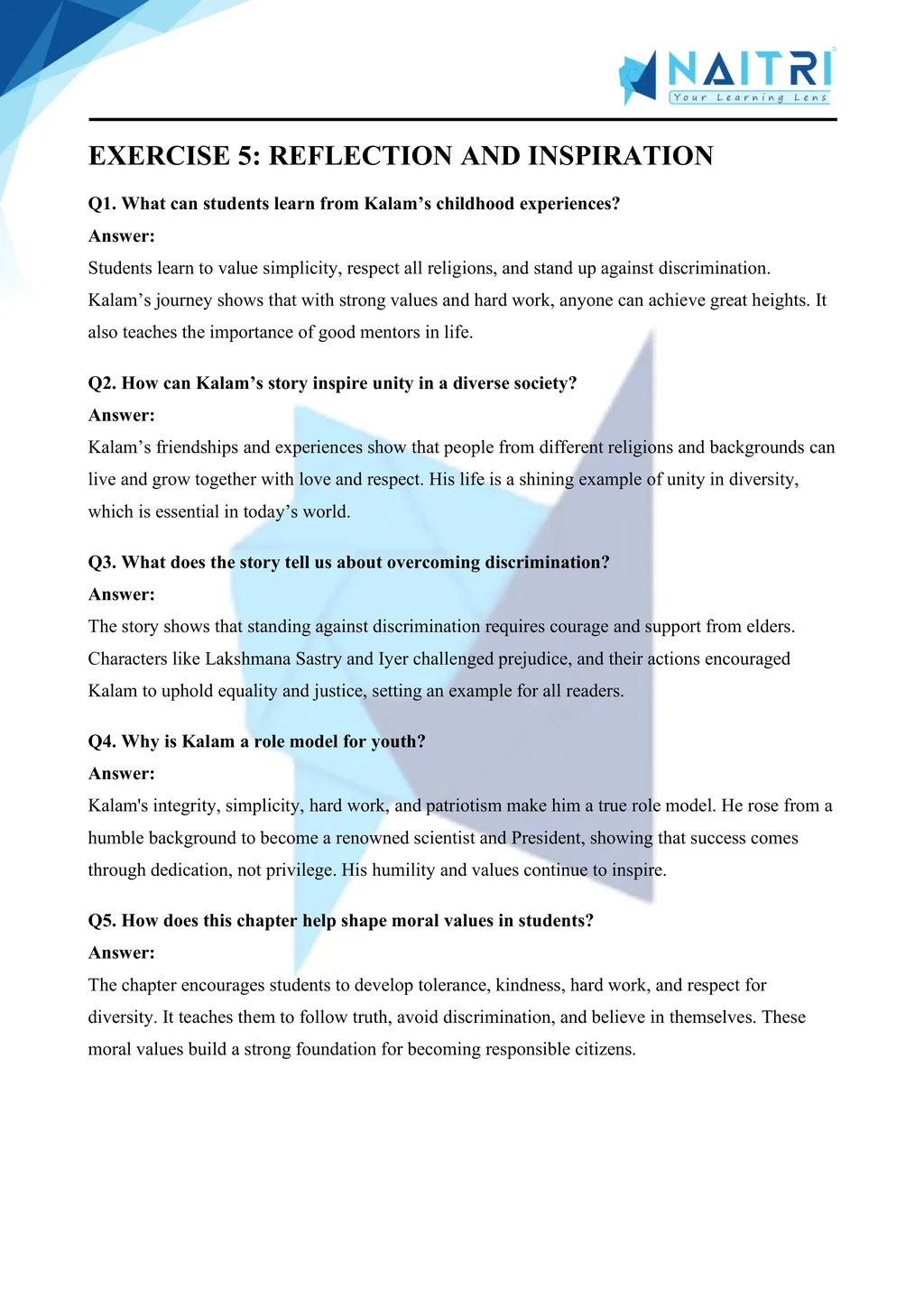Mp Board solutions for class 9 english beehive chapter 6 - my childhood part 5