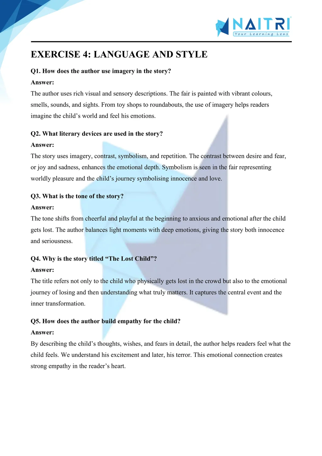 Mp Board solutions for class 9 english moments chapter 8 - a house is not a home part 4