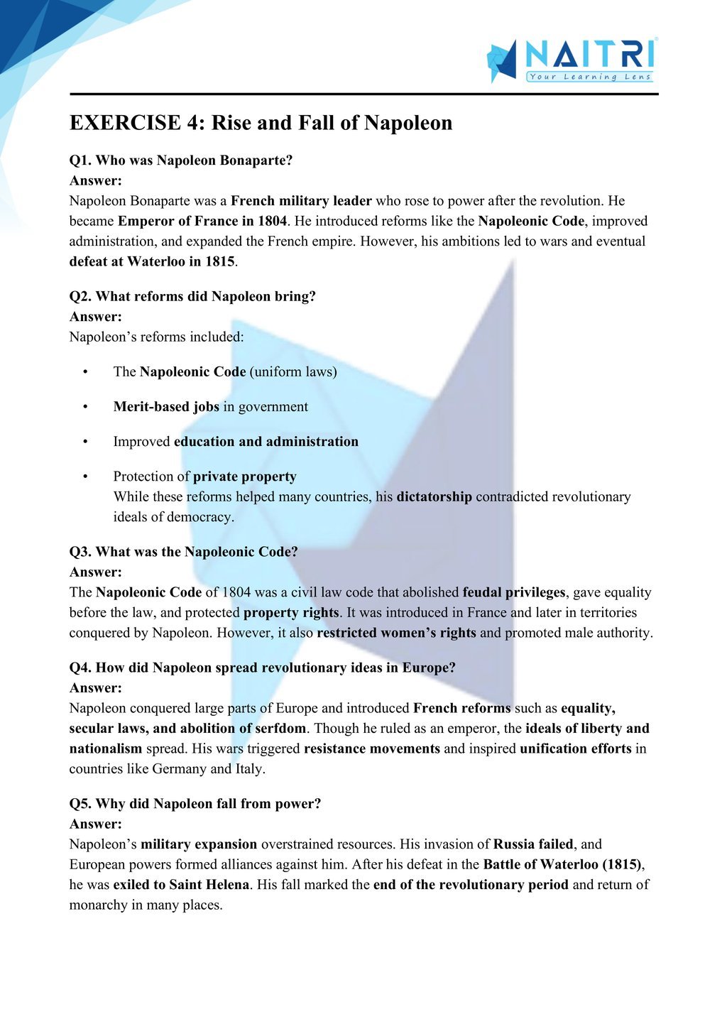 Mp Board solutions for class 9 history chapter 1 - events and processes part 4