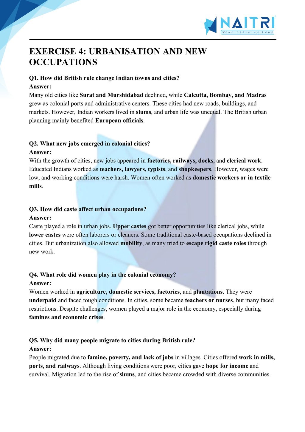 Mp Board solutions for class 9 history chapter 4 - livelihoods , economics and societies part 4