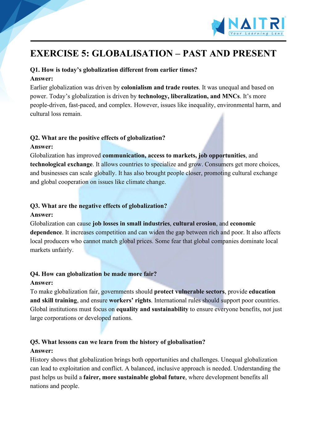 ncert solutions for class 10 history chapter 1 - the making of a global world part 5