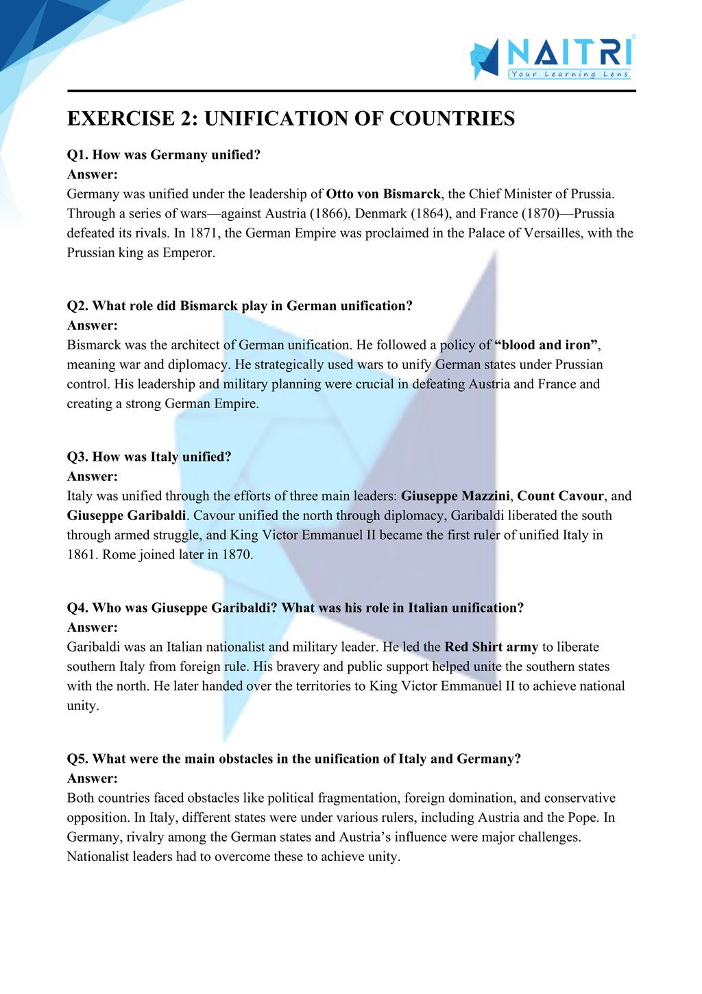 ncert solutions for class 10 history chapter 1 - the rise of nationalism in europe part 2