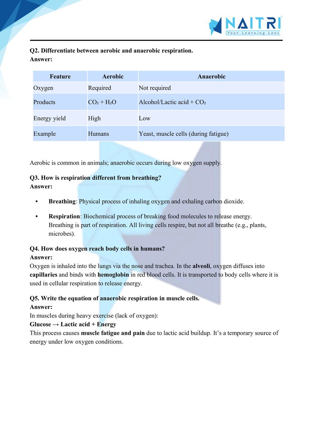 Ncert solutions for class 10 science chapter 5 - life processes part 4