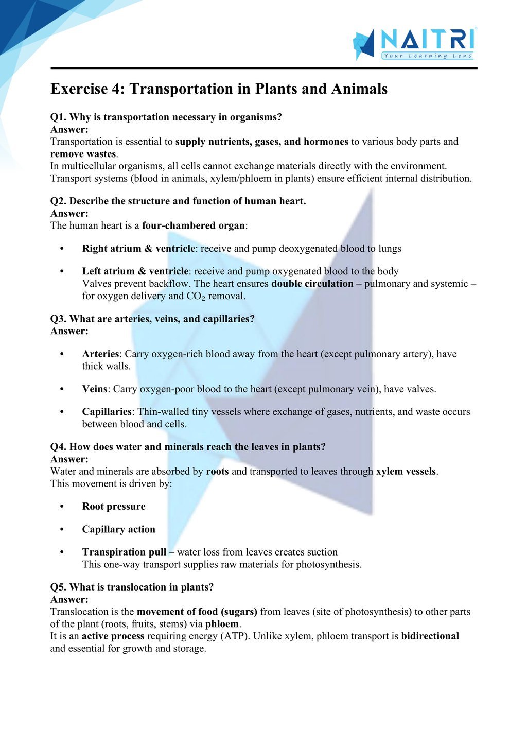 Ncert solutions for class 10 science chapter 5 - life processes part 5