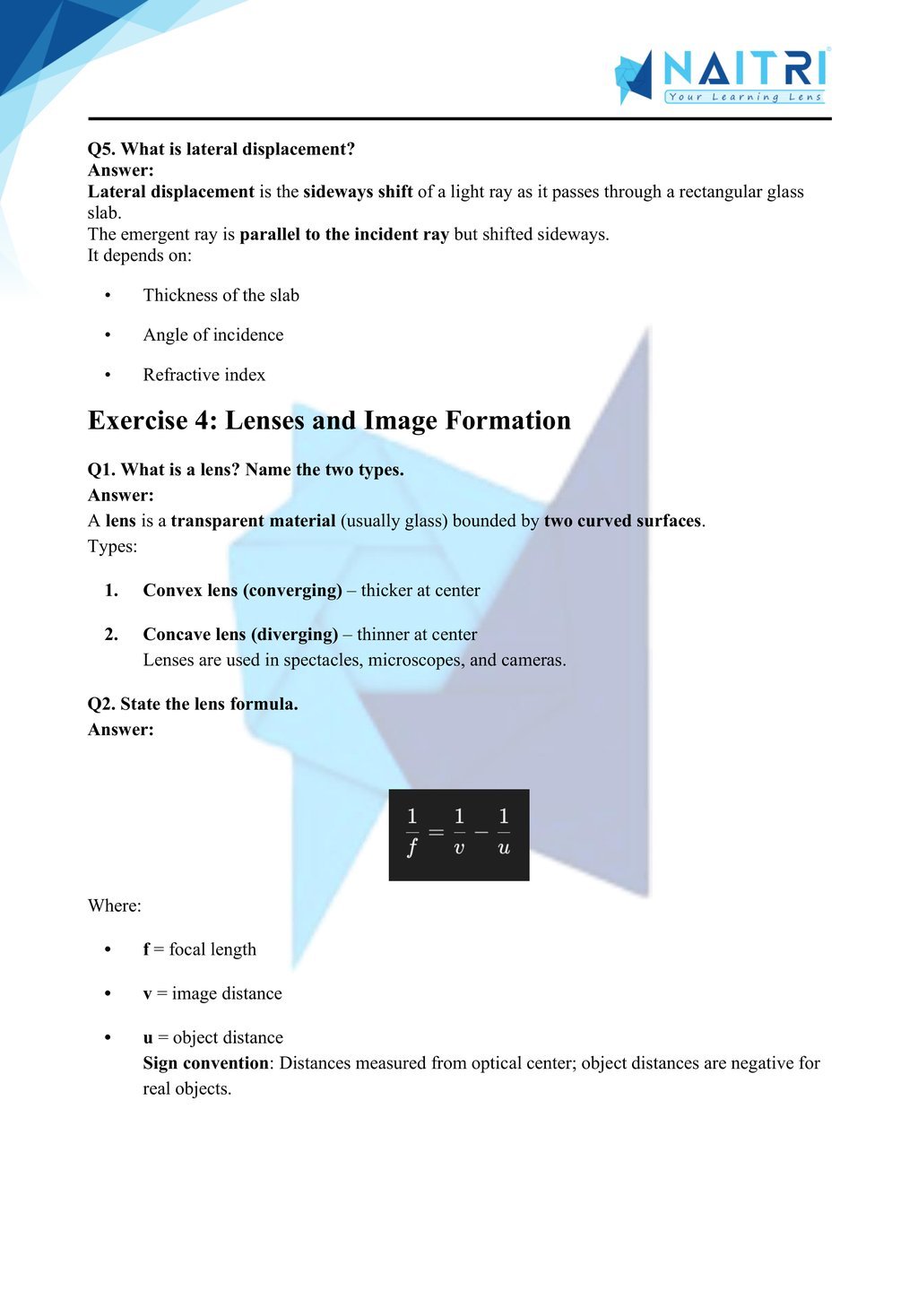 Ncert solutions for class 10 science chapter 9 - light reflection and refraction part 5
