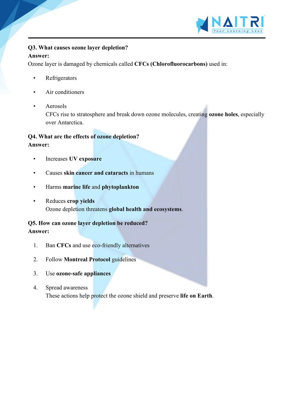 Ncert solutions for class 10 science chapter 13 - our environment part 5