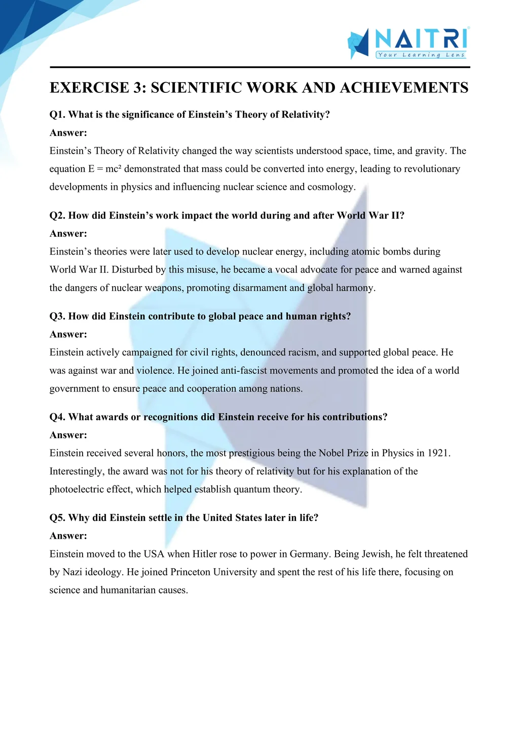 ncert solutions for class 9 english beehive chapter 4 - A truly Beautiful Mind part 3