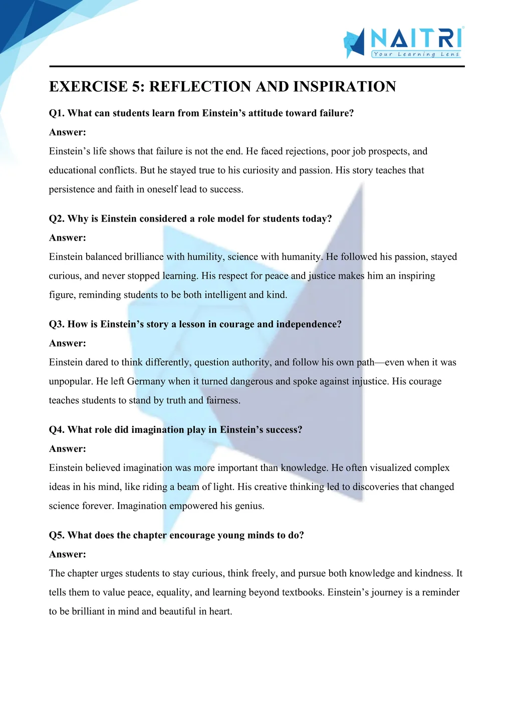 ncert solutions for class 9 english beehive chapter 4 - A truly Beautiful Mind part 5