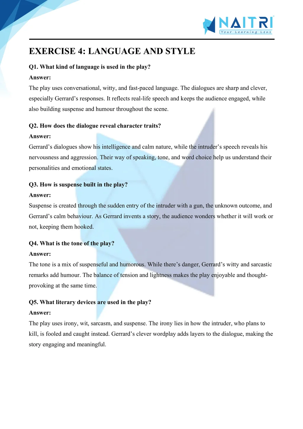 ncert solutions for class 9 english beehive chapter 9 - if i were you part 4
