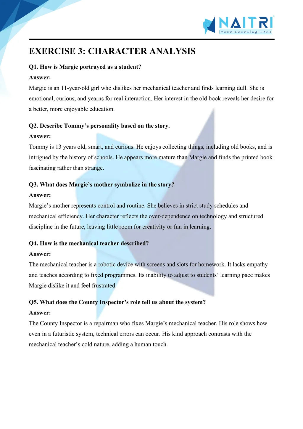 ncert solutions for class 9 english beehive chapter 1 - the fun they had part 3