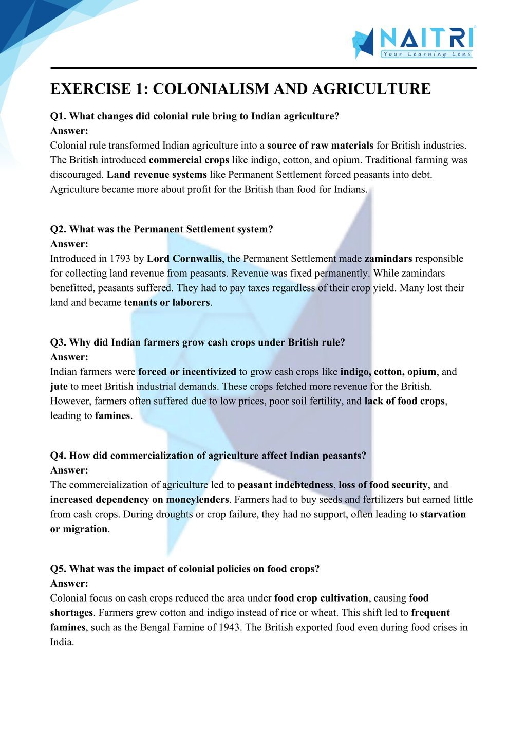 ncert solutions for class 9 history chapter 4 - livelihoods economics and societies part 1