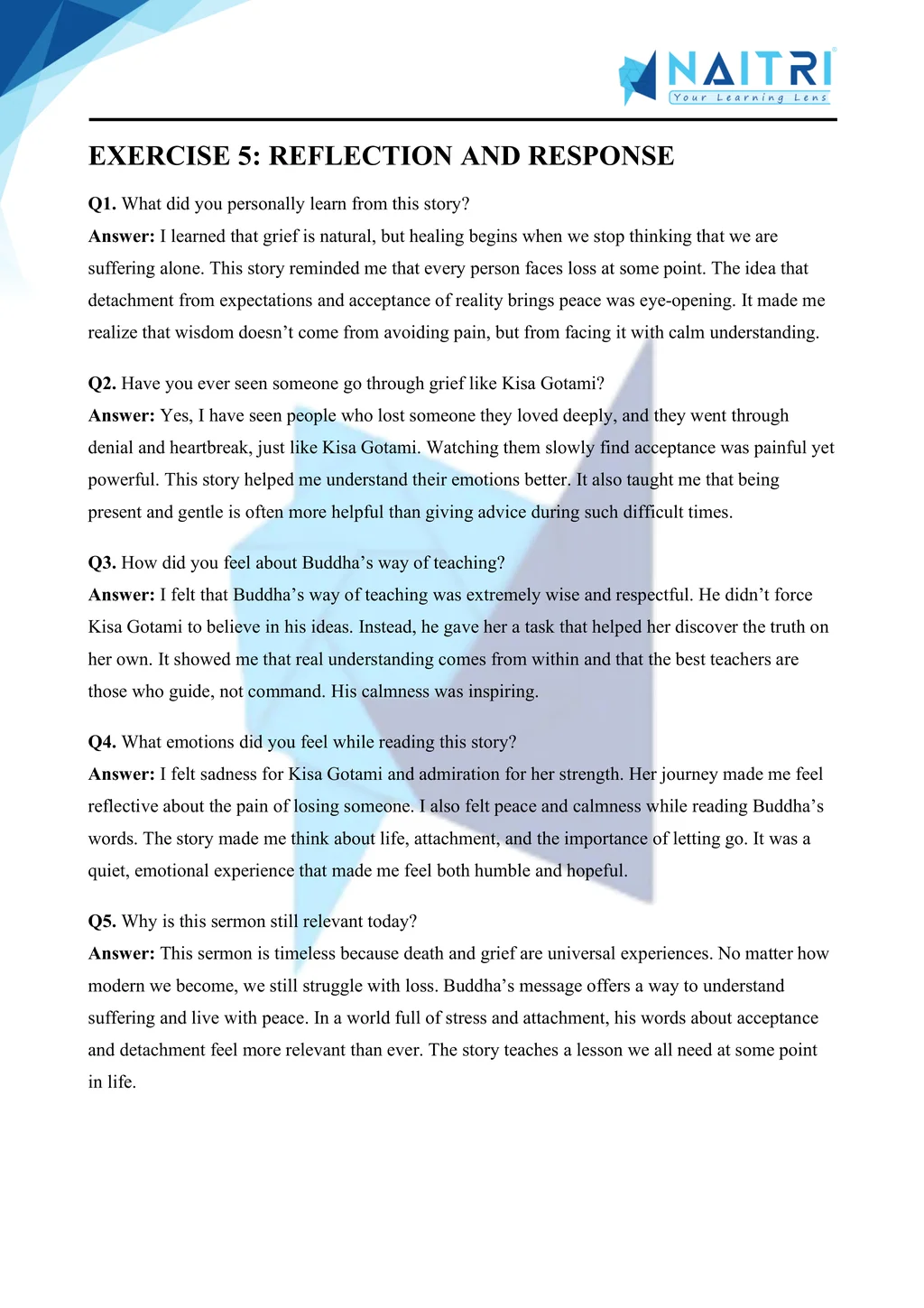 ncert solutions for class 10 english first flight chapter 8 - the sermon at benares part 5